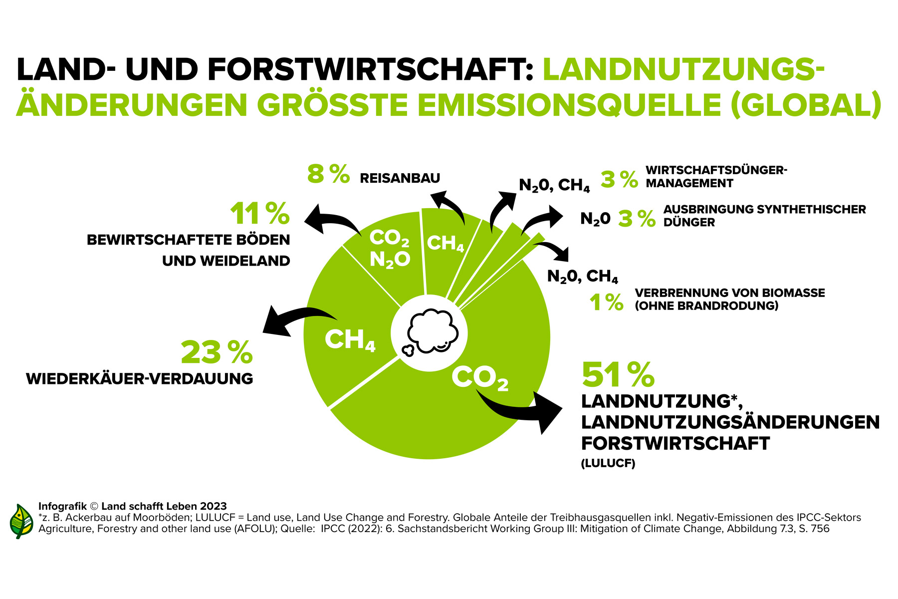 Landnutzungsänderungen - größte Emissionsquellen global